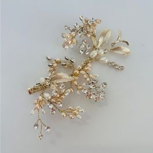 Anthropologie BHLDN Blush & Pearl Wedding Hair Clip